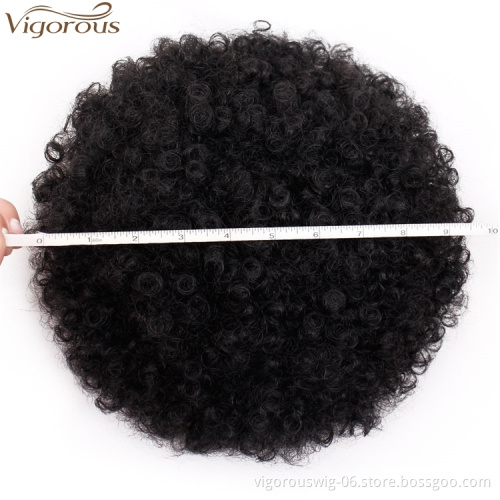 Vigorous Synthetic Afro Curly Hair Bun Women Drawstring Chignon Bun Easy Updos for Black Hair Short Ponytail Hair Piece